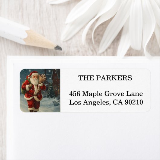 Holly Berry kerstfeestay Return Label (Insitu)