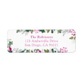 Holly Berry kerstfeestay Return Label (Voorkant)
