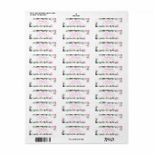 Holly Berry kerstfeestay Return Label (Full Sheet)