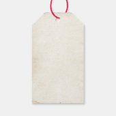 Holly Berry KerstGreenery Parchment Vintage Cadeaulabel (Achterkant)