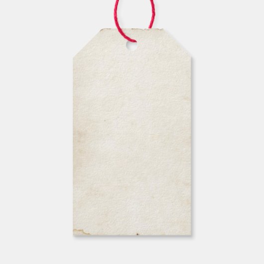 Holly Berry KerstGreenery Parchment Vintage Cadeaulabel (Achterkant)