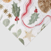 Holly Berry Kerstkaneel Sinaasappels Decoupage Tissuepapier (Detail)