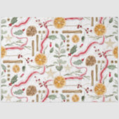 Holly Berry Kerstkaneel Sinaasappels Decoupage Tissuepapier (Voorkant)