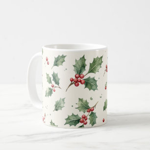 Holly Berry Kerstkoffie Botanische Feestdagen Koffiemok