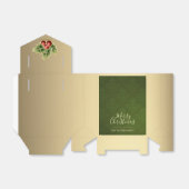 Holly Berry Kerstmis - Gepersonaliseerde Groene Da Bedankdoosjes (Uitgevouwen)