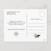 Holly Berry Kerstmis - Groet Holi Feestdagenkaart (Achterkant)