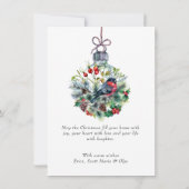 Holly Berry Kerstmis met 7 PHOTO Greeting Feestdagenkaart (Achterkant)