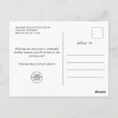 Holly Berry Kerstmis Mistletoe Corporate Greeting Briefkaart (Achterkant)