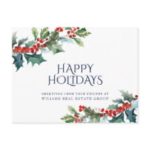 Holly Berry Kerstmis Mistletoe Corporate Greeting