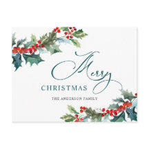 Holly Berry Kerstmis Mistletoe Holiday Greeting