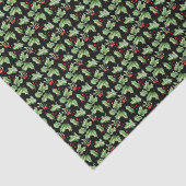 Holly Berry Kerstmis Tissuepapier (Detail)