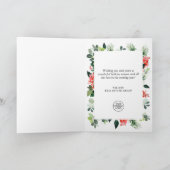 Holly Berry Kerstmis Tree Corporate Greeting Feestdagen Kaart (Binnen)