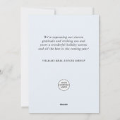 Holly Berry Kerstmis Tree Corporate Greeting Feestdagenkaart (Achterkant)