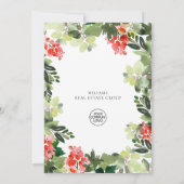 Holly Berry Kerstmis Tree Corporate Greeting Feestdagenkaart (Achterkant)