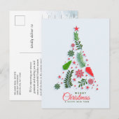 Holly Berry Kerstmis Tree Corporate Greeting Feestdagenkaart (Voorkant / Achterkant)