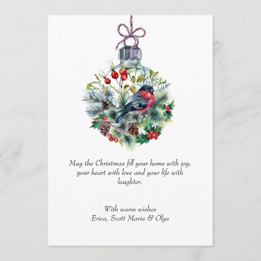 Holly Berry Kerstmis Wreath PHOTO Wenskaart Kaart (Achterkant)