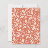  Holly Berry kerstparty roze en rood Kaart (Achterkant)