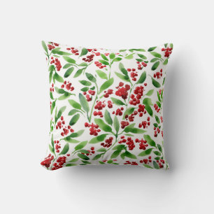 Holly Berry KerstPillow Kussen