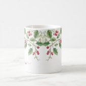 Holly Berry Kerstvakantie | Aangepaste scriptnaam Koffiemok (Center)