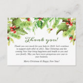 Holly Berry Kerstvakantie Zakelijk Bedankkaart (Voorkant)