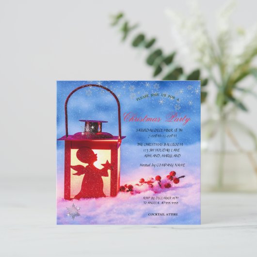 Holly Berry Light Kerstman Kaart (Staand voorkant)