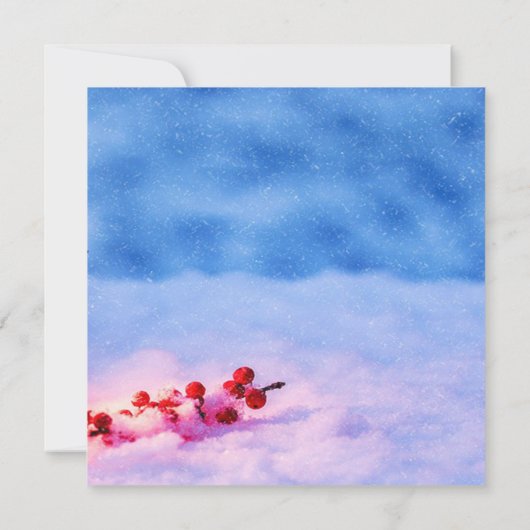 Holly Berry Light Kerstman Kaart (Achterkant)