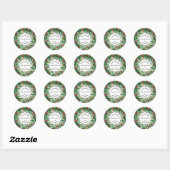 Holly Berry maretak Script Productlabel Ronde Sticker (Vel)