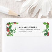 Holly berry Merry Christmas retouradres Etiket (Insitu)