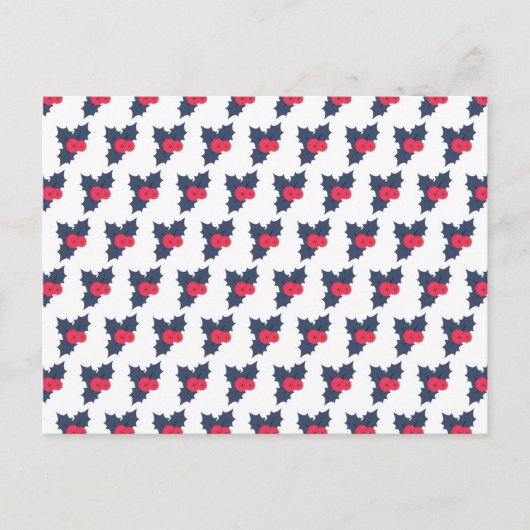 Holly Berry Merry kerstfeestdag wintermaanden Briefkaart (Voorkant)