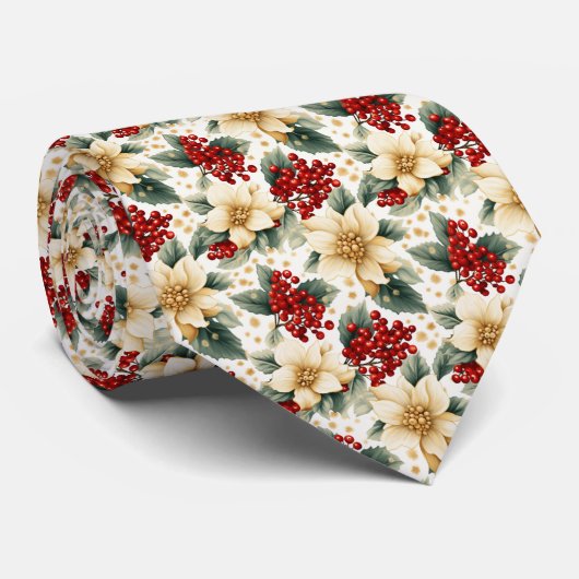 Holly Berry Necktie Stropdas (Opgerold)