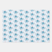 Holly Berry Octopus Santa Hat Animal Kerstmis Inpakpapier Vel (Voorkant 3)