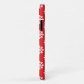 Holly Berry on Red White Snowflakes Pattern Case-Mate iPhone Case (Achterkant/rechts)
