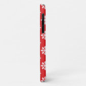 Holly Berry on Red White Snowflakes Pattern Case-Mate iPhone Case (Achterkant/links)