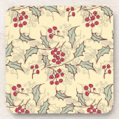 Holly berry-ontwerp bier onderzetter (Voorkant)