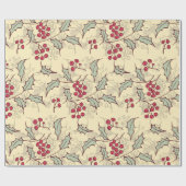 Holly berry-ontwerp cadeaupapier (Vlak)