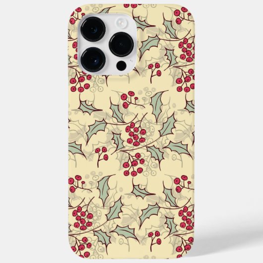 Holly berry-ontwerp Case-Mate iPhone case (Achterkant)
