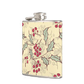 Holly berry-ontwerp heupfles (Links)