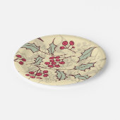 Holly berry-ontwerp papieren bordje (Gekanteld)