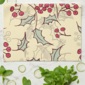 Holly berry-ontwerp theedoek (Gevouwen)