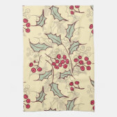 Holly berry-ontwerp theedoek (Verticaal)