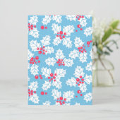 Holly berry op blauw (Staand voorkant)