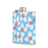 Holly berry op blauw heupfles (Links)