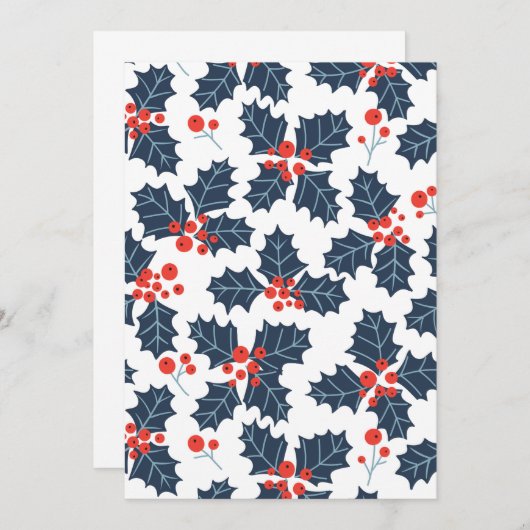 Holly berry op wit (Voorkant / Achterkant)