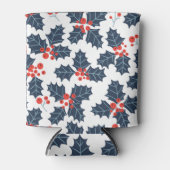 Holly berry op wit blikjeskoeler (Voorkant)