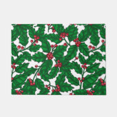 Holly berry op wit deurmat (Voorkant)