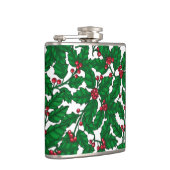 Holly berry op wit heupfles (Rechts)