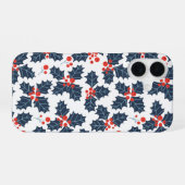 Holly berry op wit iPhone 16 hoesje (Achterkant horizontaal)