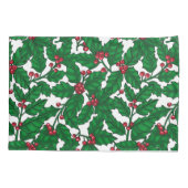 Holly berry op wit kussensloop (Achterkant)