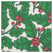 Holly berry op wit stof (Close Up)