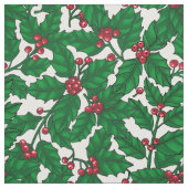Holly berry op wit stof (Swatch)